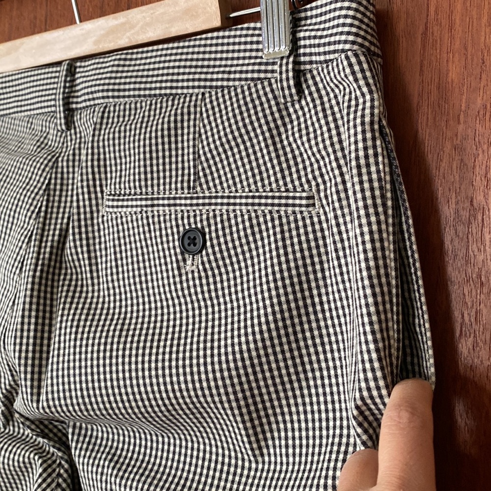 Uniqlo black and white checkered pants/slacks - Picture 8 of 10